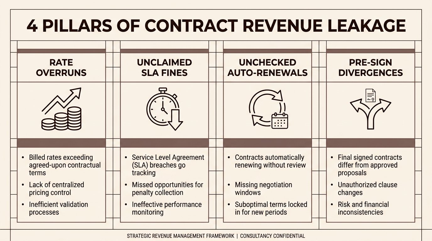 4 Pillars of Contract Revenue Leakage